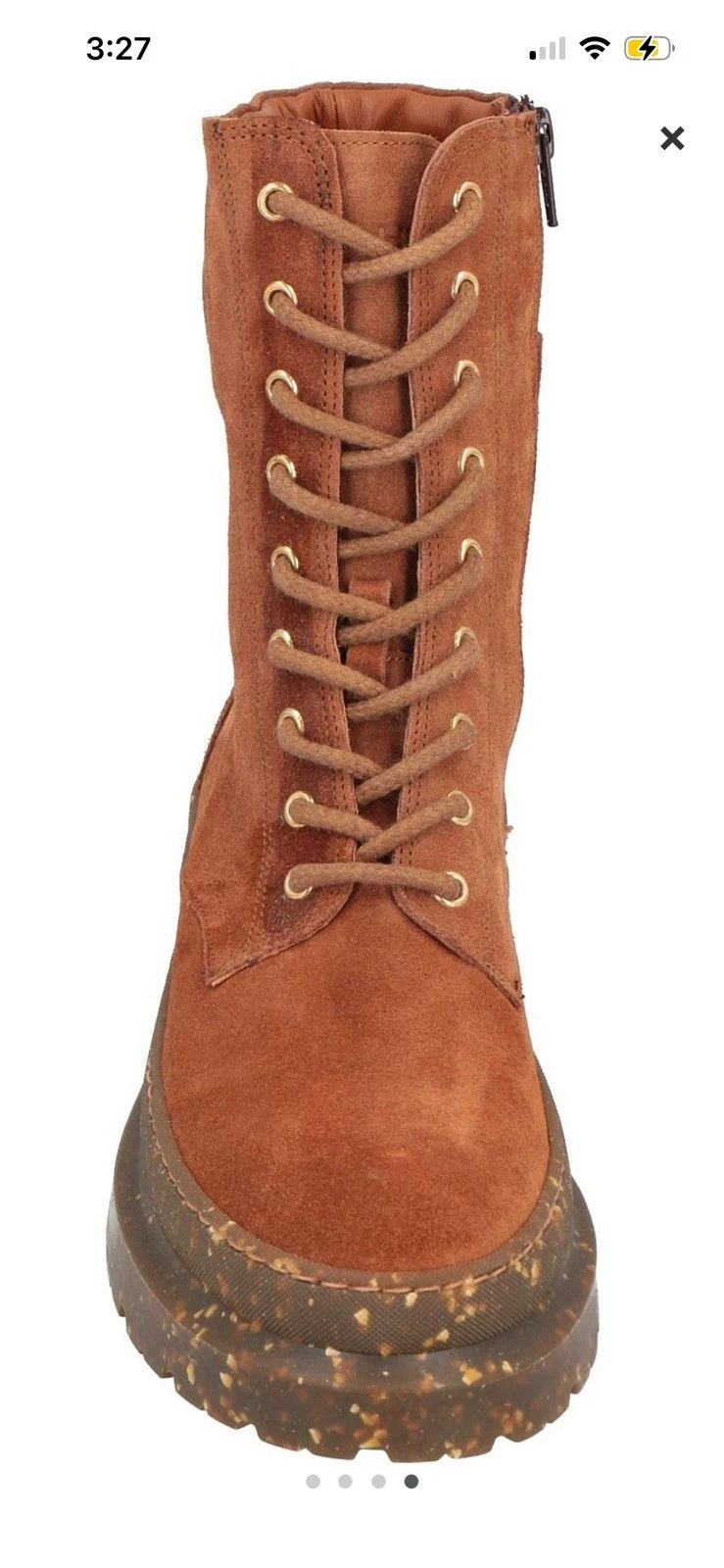 Baldinini Women’s Suede Leather Ankle Boots Brown Size 7 EU 37 Made In Italy NIB - product detail image 4