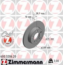 2x ZIMMERMANN Coat Z Bremsscheiben Hinten für VW GOLF III (1H1) 239mm