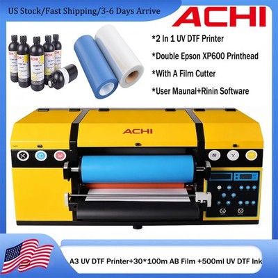 Epson UV DTF Printer Varnish Transfer Sticker Print AB Film Double XP600 Nozzle