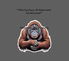 Orangutan Sticker Waterproof Decal Monkey Primate Zoo Animal Wildlife Gift NEW
