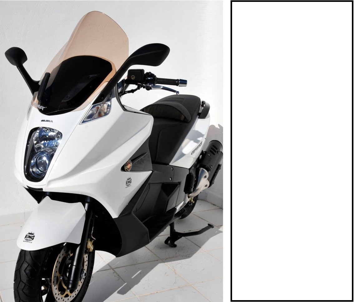 Bulle pare-brise Aeromax 58 cm Ermax Gilera GP 800 2008-2023 marron clair scooter