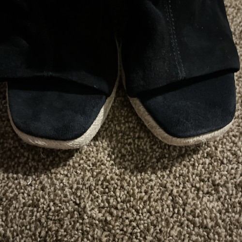 Steve Madden Women's URGE Black Wedge Espadrille Suede 7.5M EUC - Picture 7 of 8