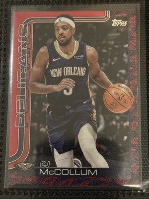2025-26 Topps CJ McCollum Team Color Border Logo Variation, SSP & Case Hit! 