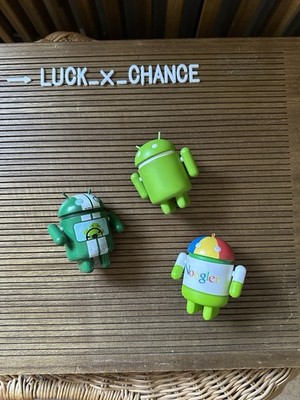 Android Mini Collectible Figure Lot of 3 - HtF Series 2 Noogler, Racer, Standard