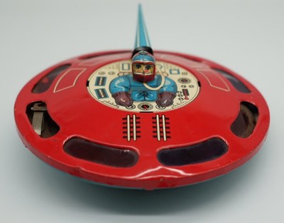 1960s Marubishi Haji ASTRO 8 FLYING SAUCER ufo vintage Japanese tin Japan NOMURA