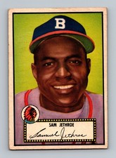 1952 Topps #27 Sam Jethroe (Black Back) GD-VG Vintage Baseball Card