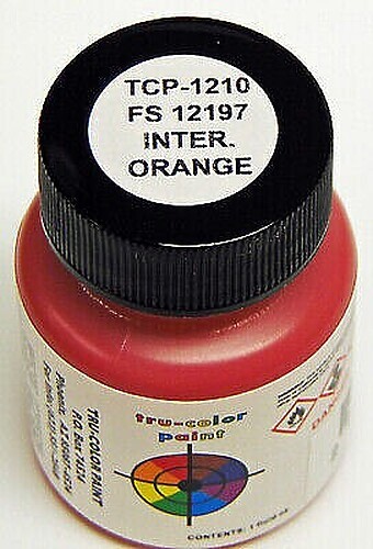 Tru-Color FS-12197 International Orange 1oz - Hobby and Model Enamel Paint