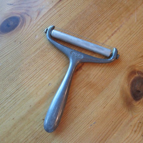 Vintage Cheese Slicer Aluminum Roller 3" Wide Wire & Roller Cutter USA
