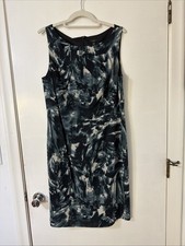ANN TAYLOR Sleeveless Lined Silk Dress Size 12 Career Green Back Slit