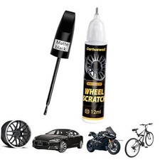 Matte Black Rim Touch Up Paint, Car Wheel Scratch Repair Paint Pen Curb Rash