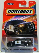 Matchbox 2025 basic series ford police interceptor San Diego police # 75 / 125