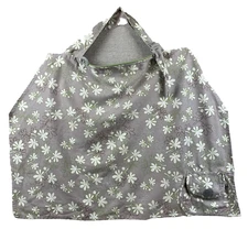 BOPPY Nursing Cover for Breastfeeding - Gray Floral Cotton Baby Mother Comfort