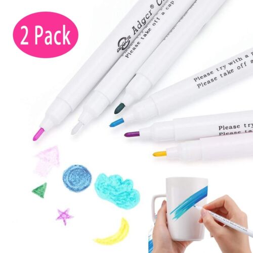 2pcs Fabric Markers Water Soluble Pens SewingAccessories Pink Erasable - Foto 1 di 5