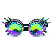 Steampunk Goggles Kaleidoscope Party Spectacles Punk Cosplay Glasses Rainbow