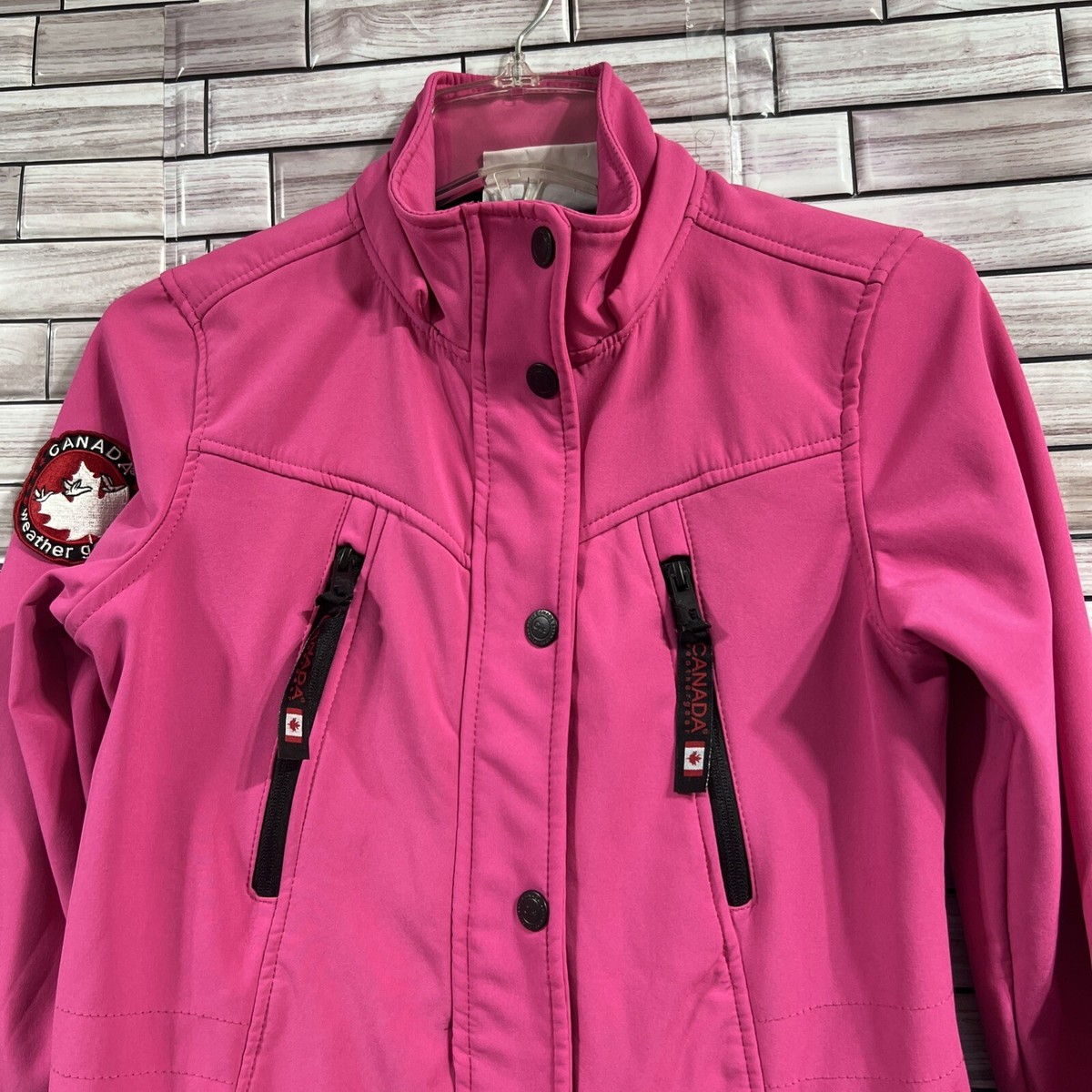 Canada weather gear girls L 14 coat pink Longline Soft shell