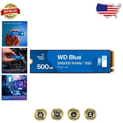 Super Fast 500GB WD Blue SN5000 NVMe SSD - Ideal for Creatives & Professionals