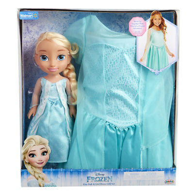 Disney Frozen Princess My Friend Elsa Doll with Child Size Dress Gift Set 