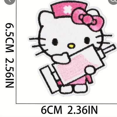 hello kitty backpack patch Hello Kitty Iron On, Sew On Patch for Clothing, Backpack and Hat