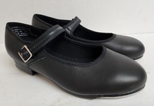 Capezio Mary Jane Tap Shoes Girl'ts Women's Black Leather 5.5 M Dance Shoes