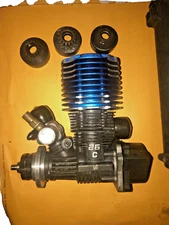 GS Racing R25MT .26 Nitro Engine rear exhaust Engine