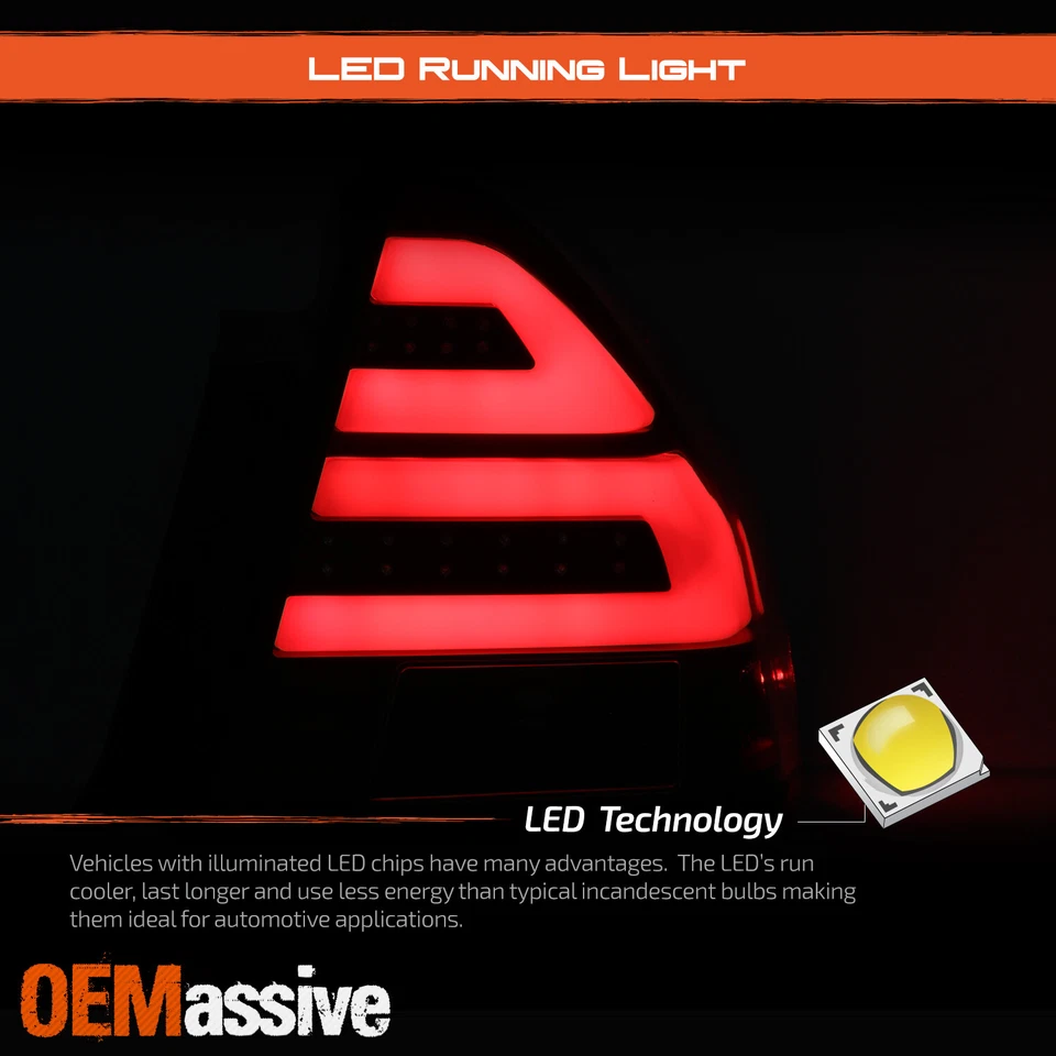 Par de luces de freno traseras negras tubo LED limitado para Chevy Impala 14-16 2006-2013 Foto 4 de 4