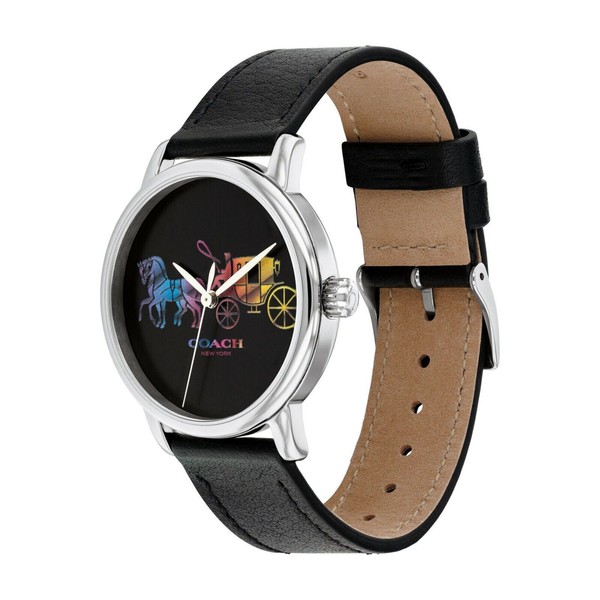 NWB 14503585 Authentic Coach Elegant Grand Watch 36mm Black 