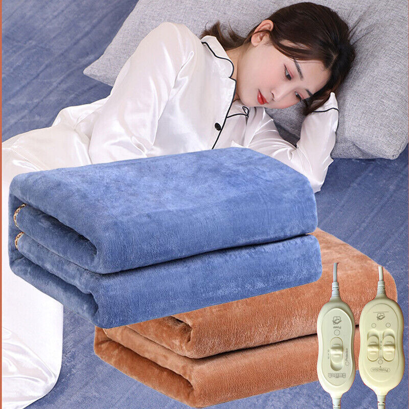 220V Thick Heated Blanket Fleece Single Double Bed Electric Throw Blanket  New