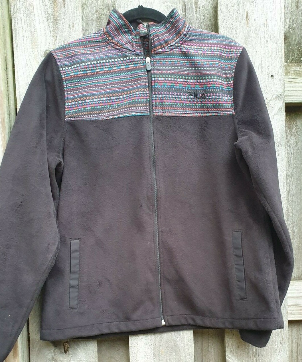 Giacca sportiva Fila pile donna grande poliestere pelliccia sintetica