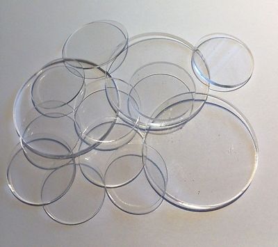 10 Pcs 3-1/2'' Dia. x 1/8'' Thick Laser Cut Clear Cell Acrylic Plexiglass Disks