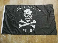 USN VF-84 Jolly Rogers 3x5 ft Single-Sided Flag Banner 