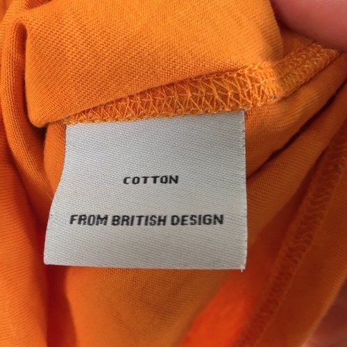 Superdry womens t shirt size M aus 10 orange short sleeve Vneck cotton 104700 - Picture 4 of 8