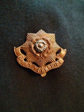 East Yorkshire Regiment Cap Badge Crimp Marked Slider