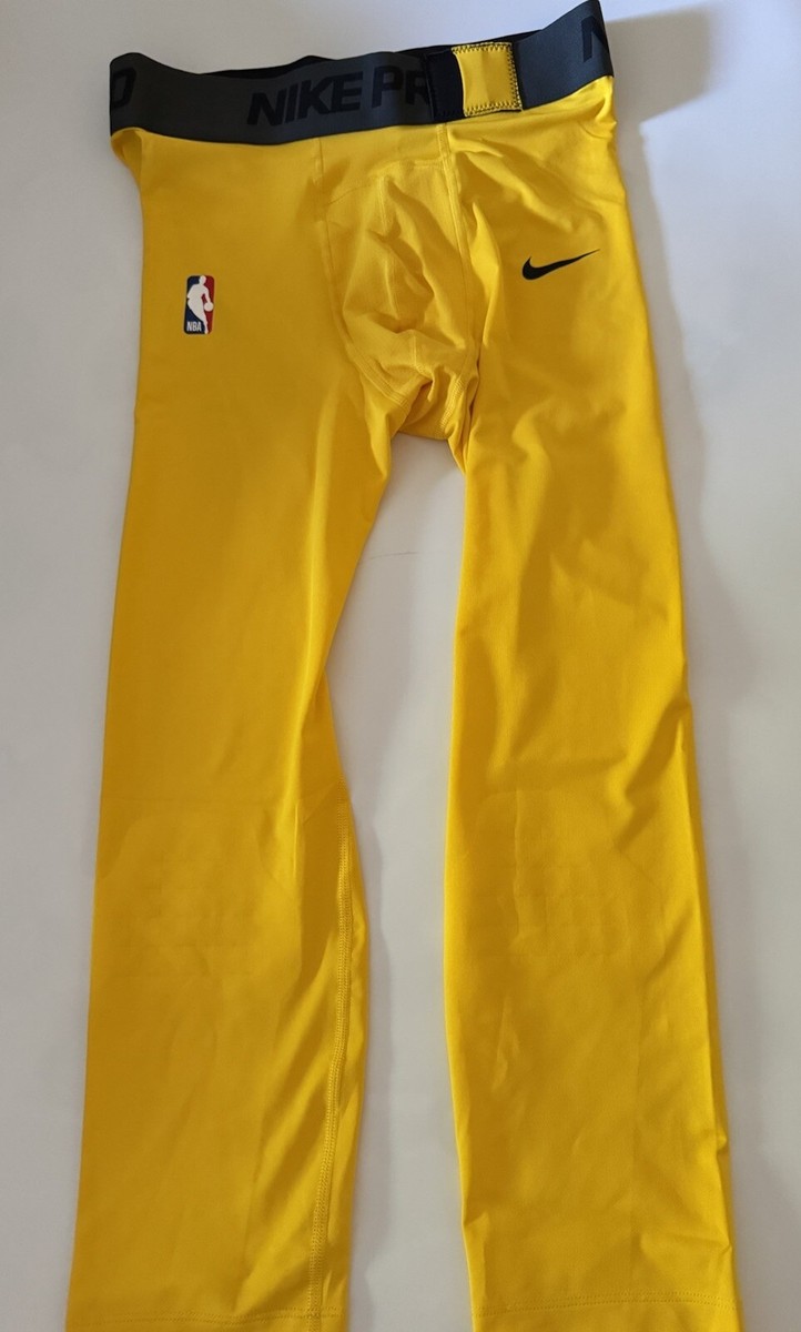 yellow nike compression pants