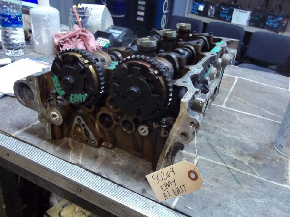 2007-2009 SUZUKI GRAND VITARA DRIVER LEFT SIDE CYLINDER HEAD 3.6L w CAM GEARS - Image 4 of 4