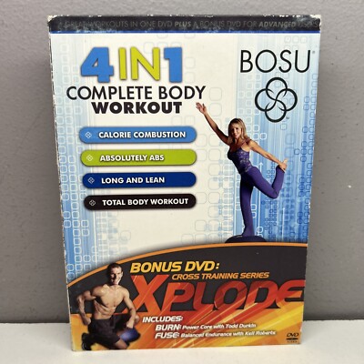 BOSU 4 in 1 Complete Workout/ Xplode Cross Training DVD 2-Disc Set Fast Ship!