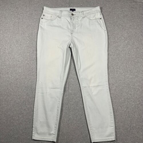 NYDJ Super Skinny White Jeans Size 14 Lift/Tuck Technology Style#M44P23STG