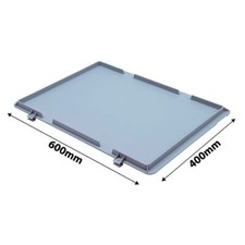 Grey Heavy-Duty Euro Stacking Storage Boxes 600x400mm – Industrial Grade