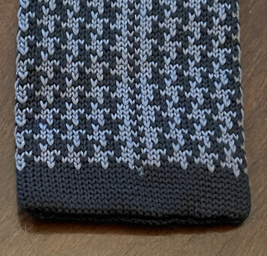 Corbata de cuello Birmania Bibas negra gris tejida pata de gallo para hombre  Foto 2 de 4