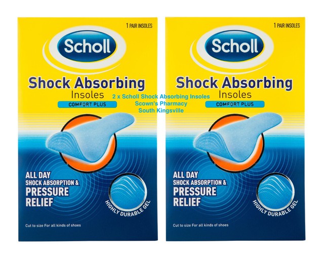 scholl shock absorbing insoles comfort plus