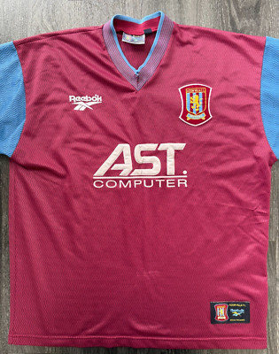 Original Authentic Reebok Aston Villa 1997/1998 Home Shirt Mens Extra Large