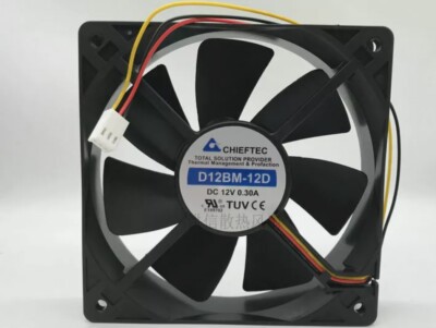 1 PCS CHIEFTEC Fan D12BM-12D DC12V 0.30A 12025 12CM 3 Pin cooling fan