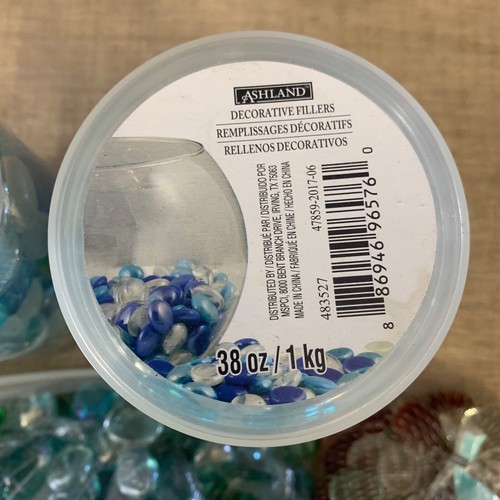 Ashland Decorative Glass Gem Vase Fillers 125oz Clear/Aqua/blue/green