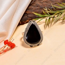 Black Onyx Ring 925 Sterling Silver Band Ring Handmade Ring Statement Jewelry