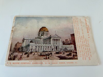 New Post Office Building Chicago Illinois F E Morse Company Diamonds Postcard