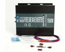 1500W Pure Sine Wave Inverter DC12V/24V to AC110V/120V Solar Off Grid 60HZ CAMP