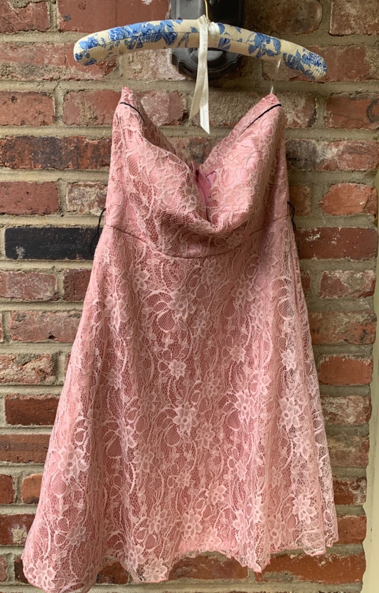 Speechless Dresses | Strapless Peach-Pink Juniors Size 7 Lace Dress Nwt | Color: Pink | Size: 7j | Poshlittlewomen's Closet