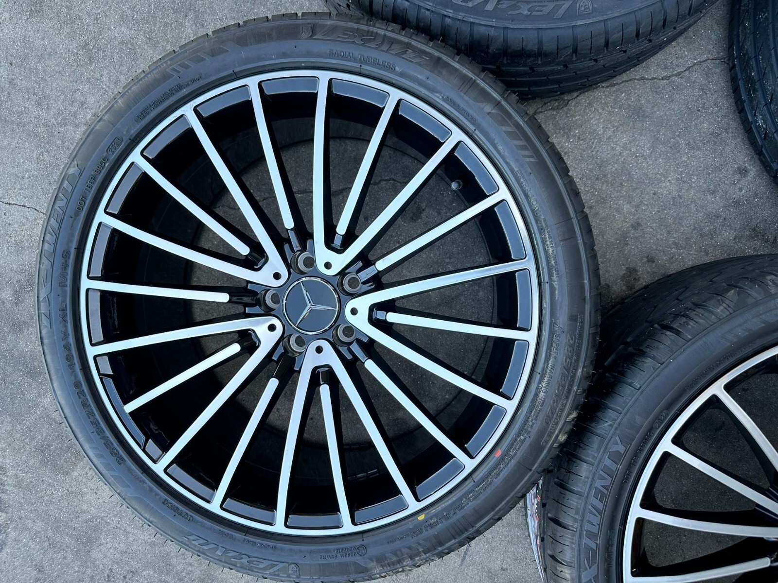 20'' Wheels fit Mercedes S550 CLS Bentley S63 E350 Black Machine Tires TPMS E350