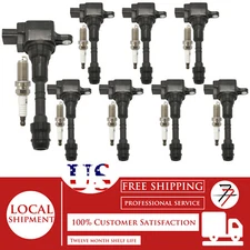 8Pcs Ignition Coil and Iridium Spark Plug Kit For 2004-2010 INFINITI QX56 5.6L