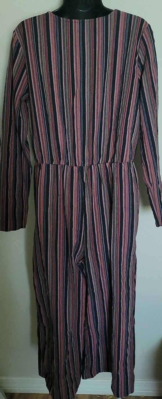 Universal Thread Striped Jumpersuit Size Medium E… - image 2