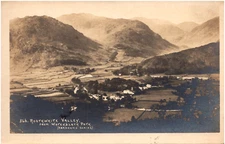 Rosthwaite Valley from Watendlath Path Cumbria England 1922 RPPC Postcard